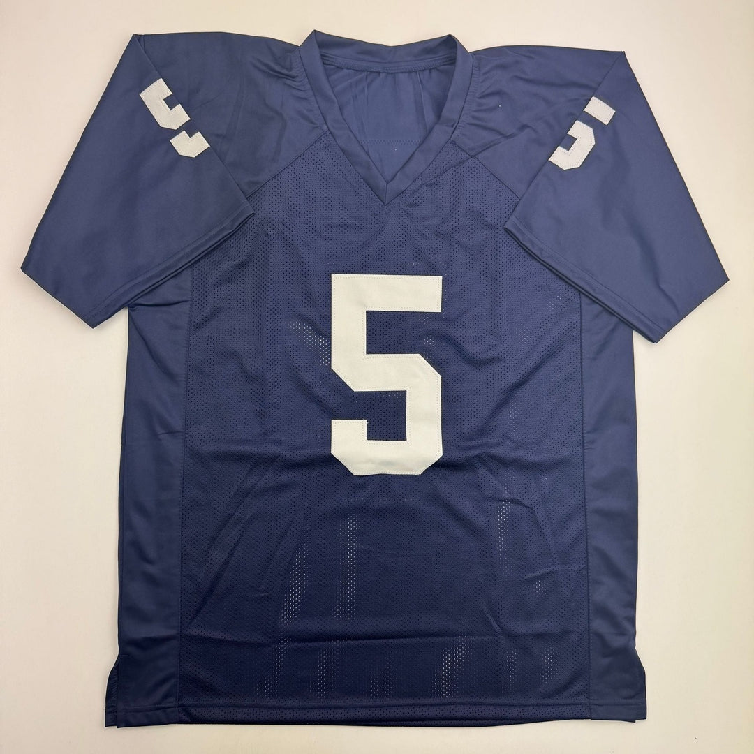 Autographed/Signed Jahan Dotson Penn State Blue College Jersey BAS COA