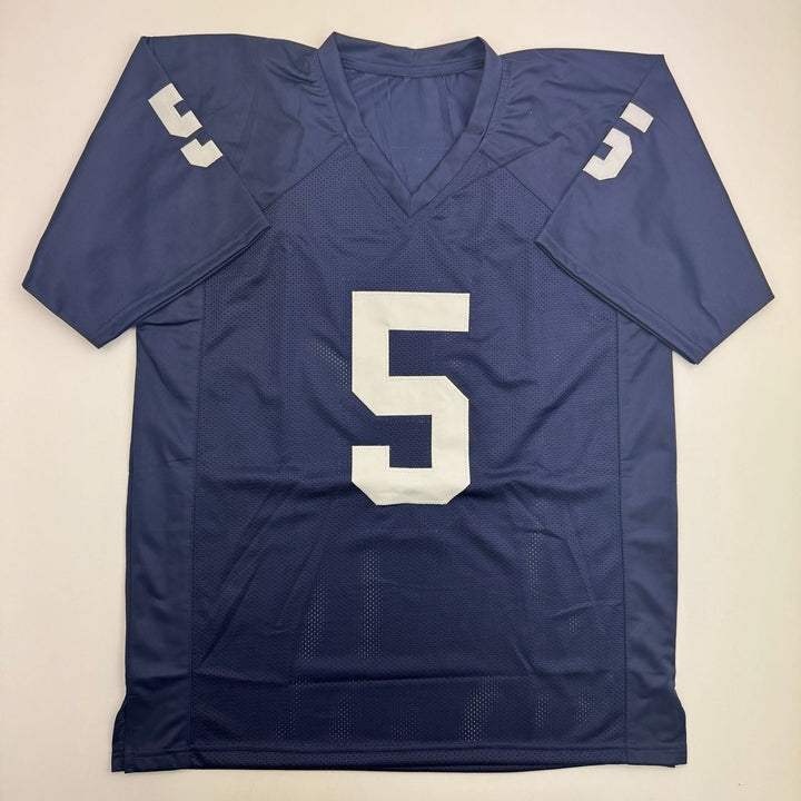 Autographed/Signed Jahan Dotson Penn State Blue College Jersey BAS COA