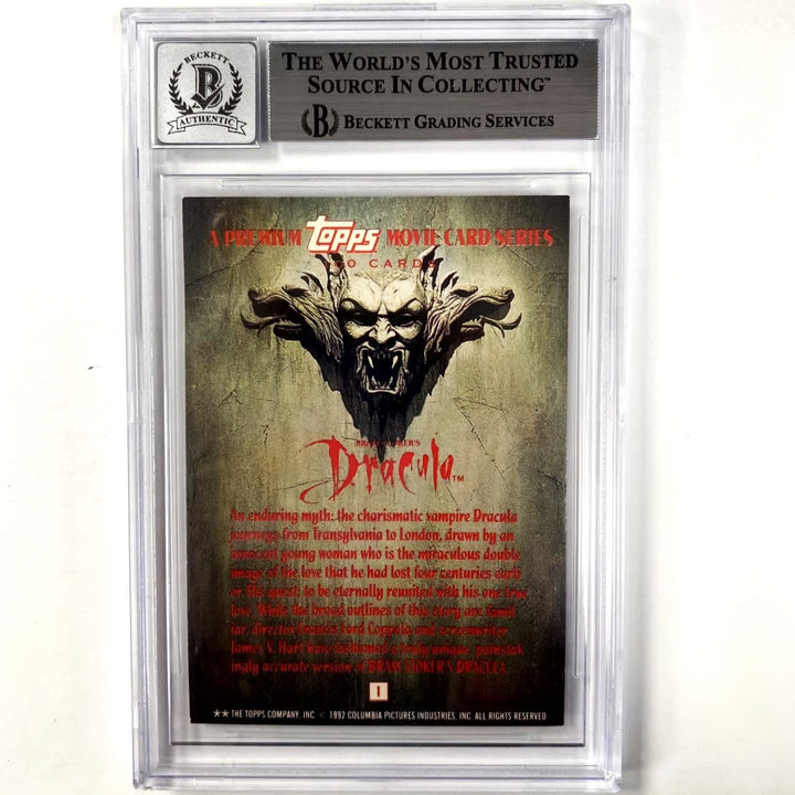 Gary Oldman signed 1992 Bram Stoker's Dracula #1 card Beckett BAS ~ 10 Auto