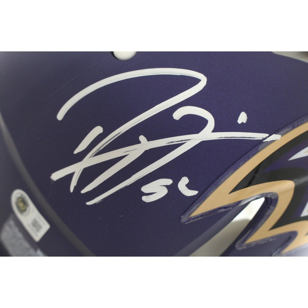 Ray Lewis Signed Baltimore Ravens Authentic 2026 ALT #1 Helmet Beckett WIT 57521