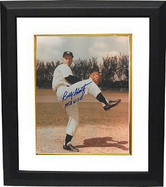 Bobby Shantz signed New York Yankees 8x10 Photo Framed 1958 WSC (WS Champs)- COA