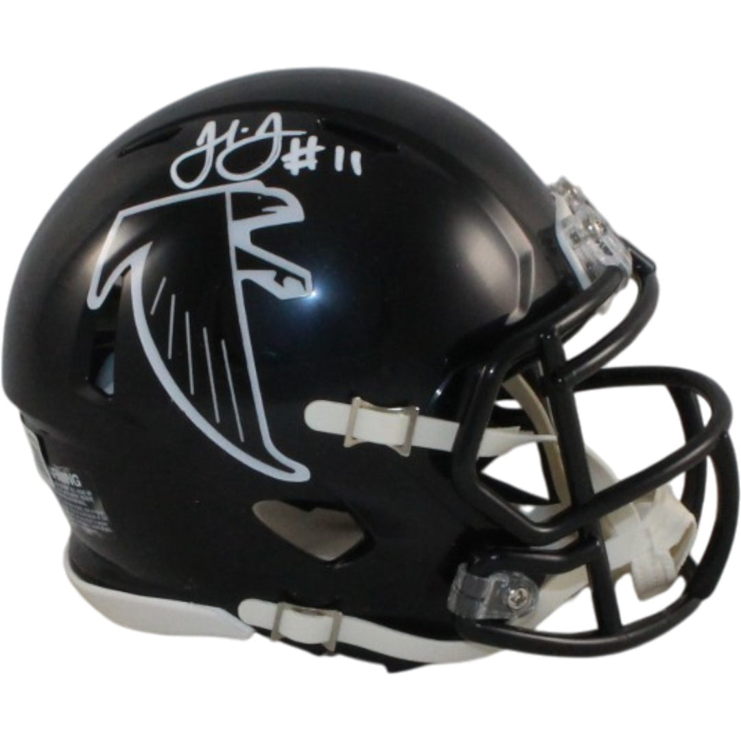 Julio Jones Autographed Atlanta Falcons TB Mini Helmet Beckett Witness 56462