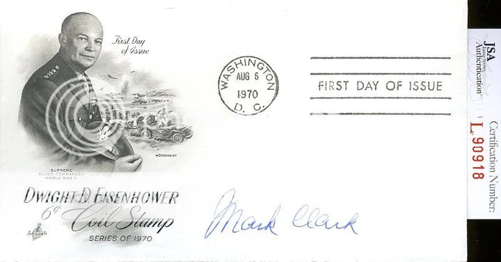 Mark Clark Jsa Authenticated Signed Fdc Certed Autograph