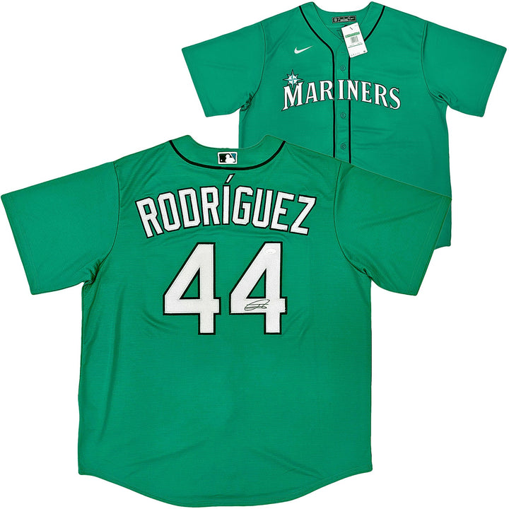 Seattle Mariners Julio Rodriguez Autographed Signed Teal Nike Jersey Size XL JSA