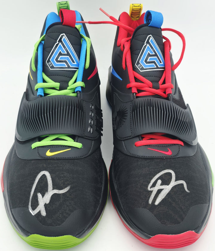 Giannis Signed PE Promo Nike Zoom Freak 4 Shoes Size 16 BAS Witness