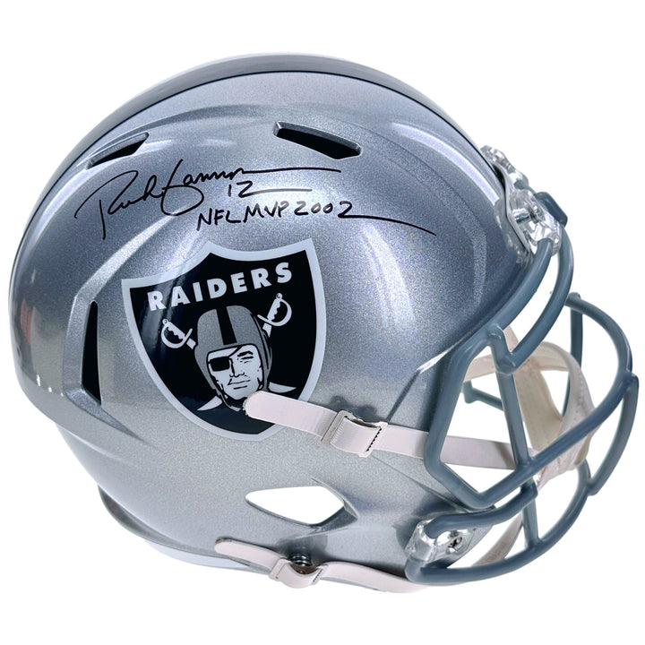 Rich Gannon Signed Las Vegas Raiders Full Size Replica Helmet IGM Beckett Oak