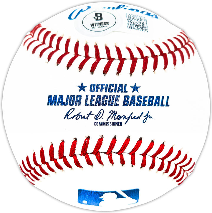 Steve Balboni Signed Official MLB Baseball Yankees "Bye Bye" Beckett Witness