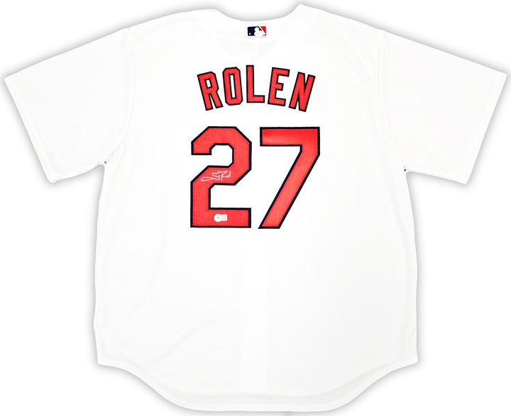 St. Louis Cardinals Scott Rolen Signed White Nike Jersey Size XL Beckett Wit