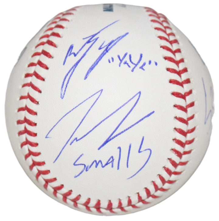 Sandlot Signed OML Baseball Tom Guiry Patrick Renna (HAM) +6 Sigs BAS 40823