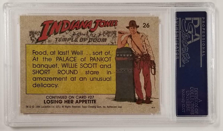 Jonathan Ke Quan signed 1984 Topps Indiana Jones #26 Royal Feast Card ~ PSA/DNA