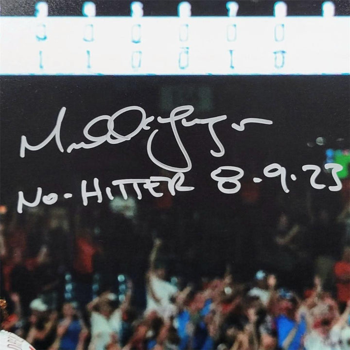 Michael Lorenzen signed "No Hitter 8-9-23" 11x14 Photo auto BAS Beckett Witness