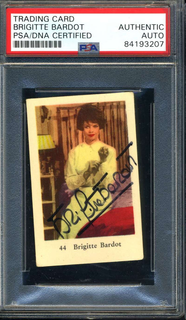 Brigitte Bardot PSA DNA Cert Signed 1950`s Dutch Trading Card Autograph