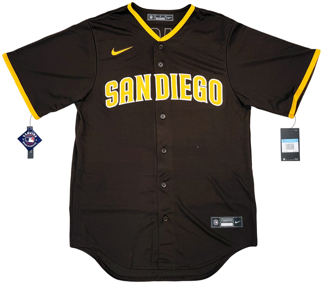 San Diego Padres Fernando Tatis Jr. Signed Brown Nike Jersey Size M Beckett Wit