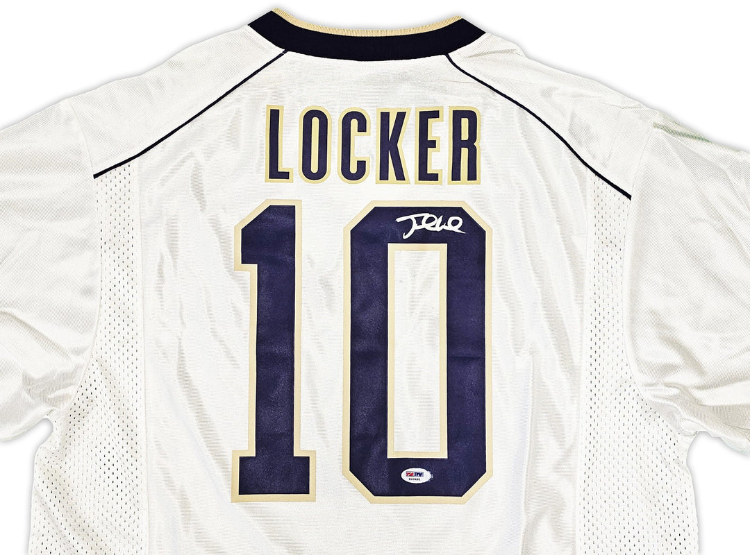 Washington Huskies Jake Locker Signed White Nike Jersey Size L PSA/DNA