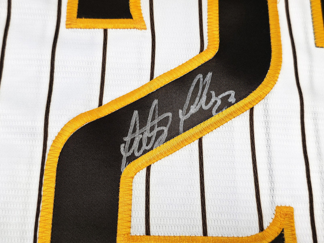 Padres Fernando Tatis Jr. Auto White Pinstripes Nike Jersey XL MLB Debut Beckett
