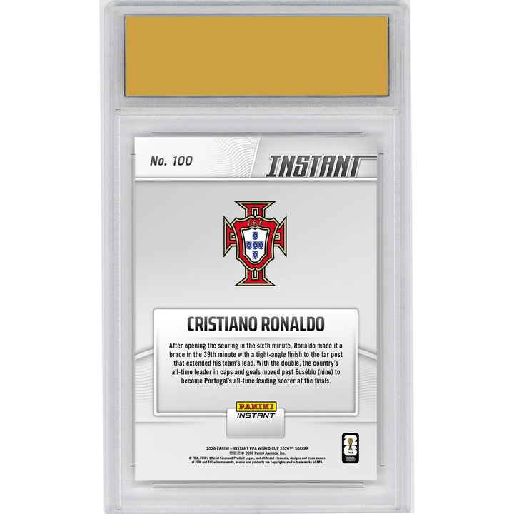 Graded 2026 Panini Instant FIFA W/C Cristiano Ronaldo #100 Card HOFSM 10