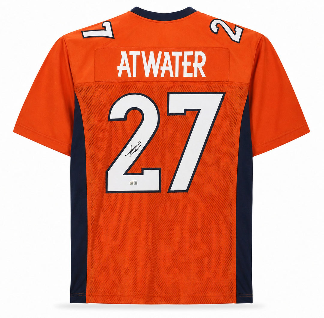 Denver Broncos Steve Atwater Signed Orange Jersey Beckett BAS Witness