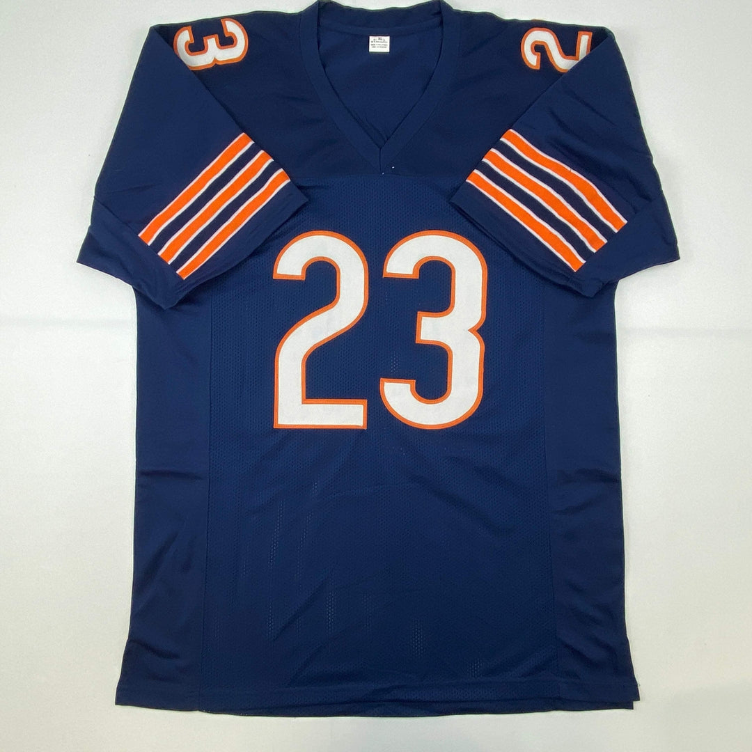 Autographed/Signed Devin Hester Chicago Blue Football Jersey JSA COA Auto