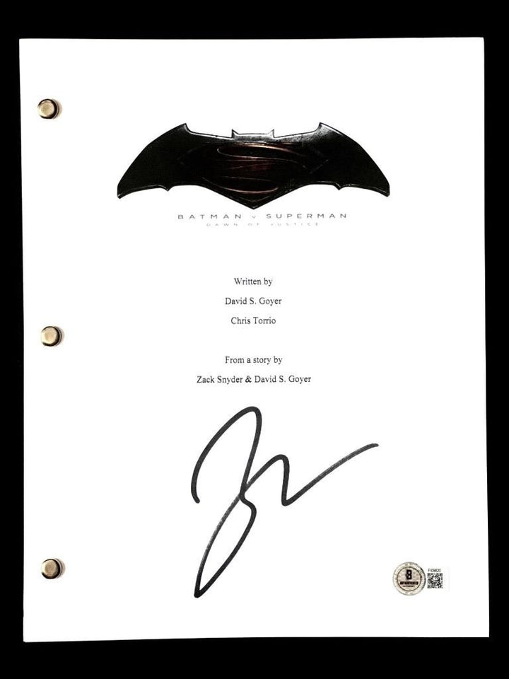 Zack Snyder signed Batman v Superman script autograph (D) ~ Beckett BAS