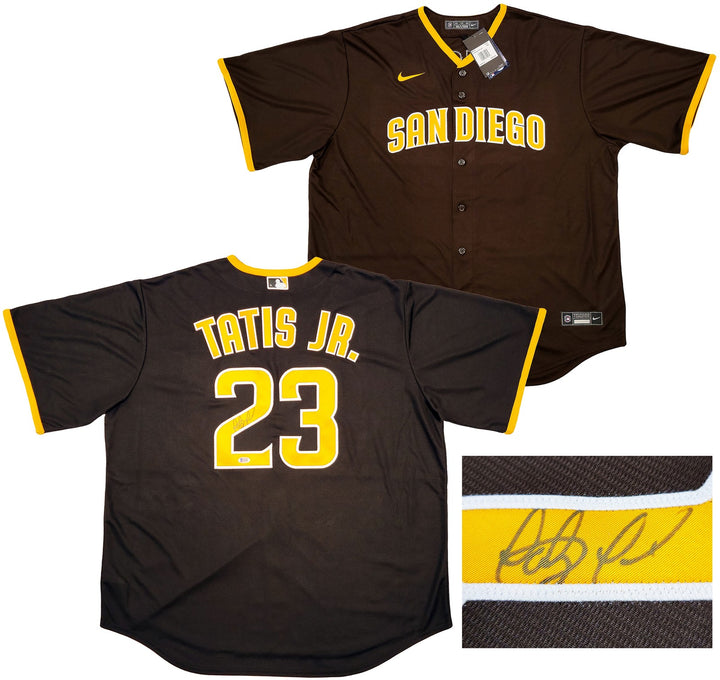 San Diego Padres Fernando Tatis Jr. Signed Brown Nike Jersey Size XXL Beckett