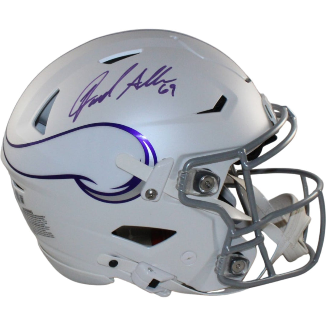 Jared Allen Autographed Minnesota Vikings Speedflex Alt Helmet Beckett W 55176