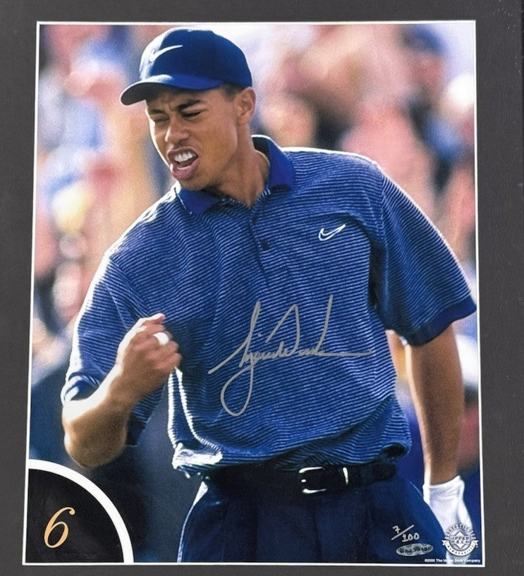 Tiger Woods Signed 12x16 Framed Golf Photo Ace In Arizona Mint Auto 7/10 UDA COA