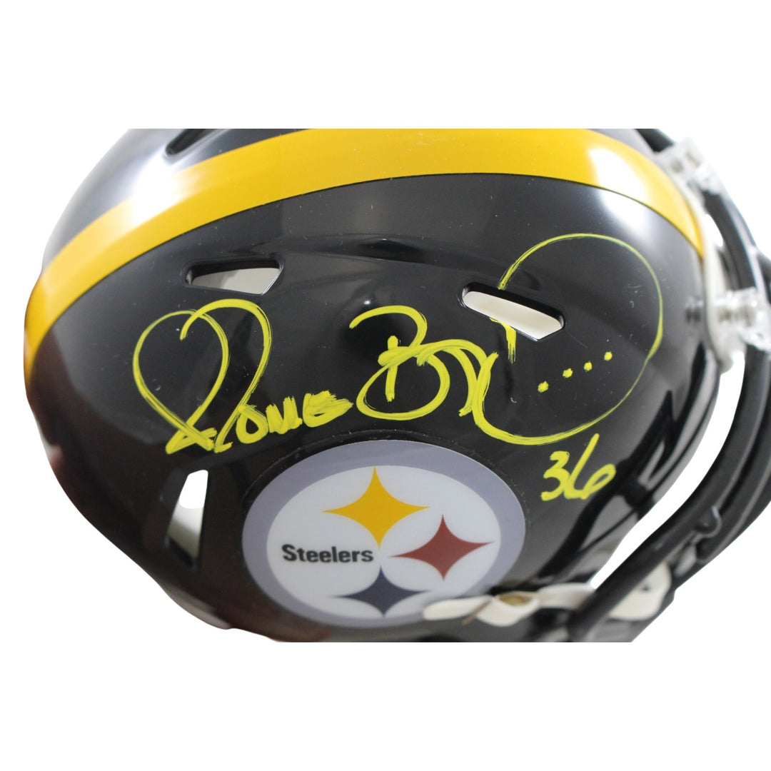 Jerome Bettis Signed Pittsburgh Steelers Mini Helmet Beckett Witnessed 57533
