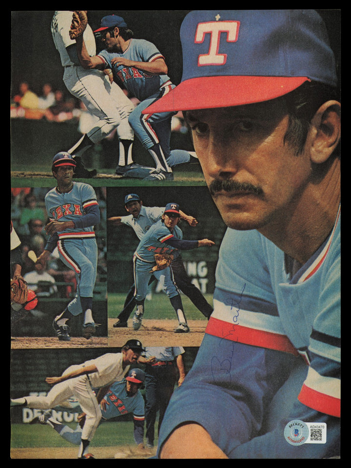 Billy Martin Signed 8.5x11.5 Magazine Page Texas Rangers Beckett #AD43470