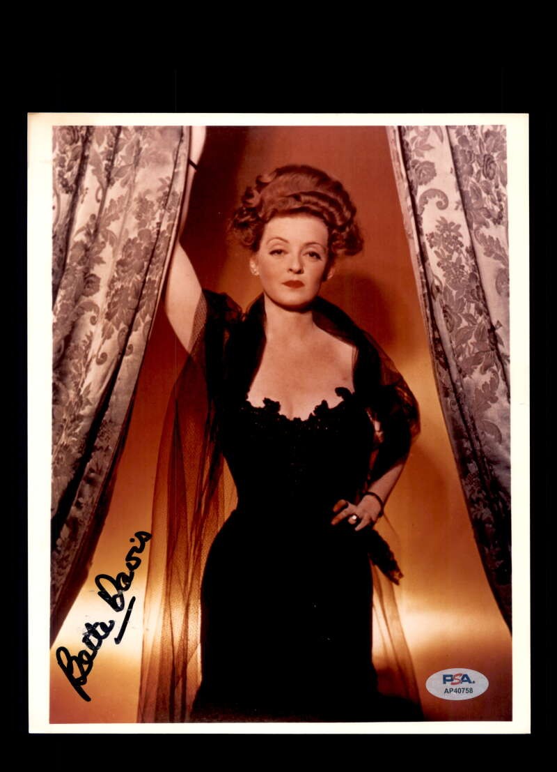 Bette Davis PSA DNA Coa Signed 8x10 Photo Autographed