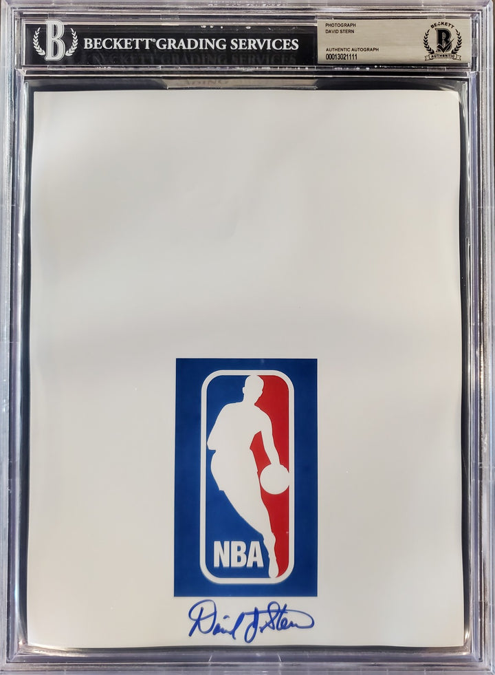 David Stern Autographed Signed 8.5x11 Photo Sheet NBA Commissioner Beckett