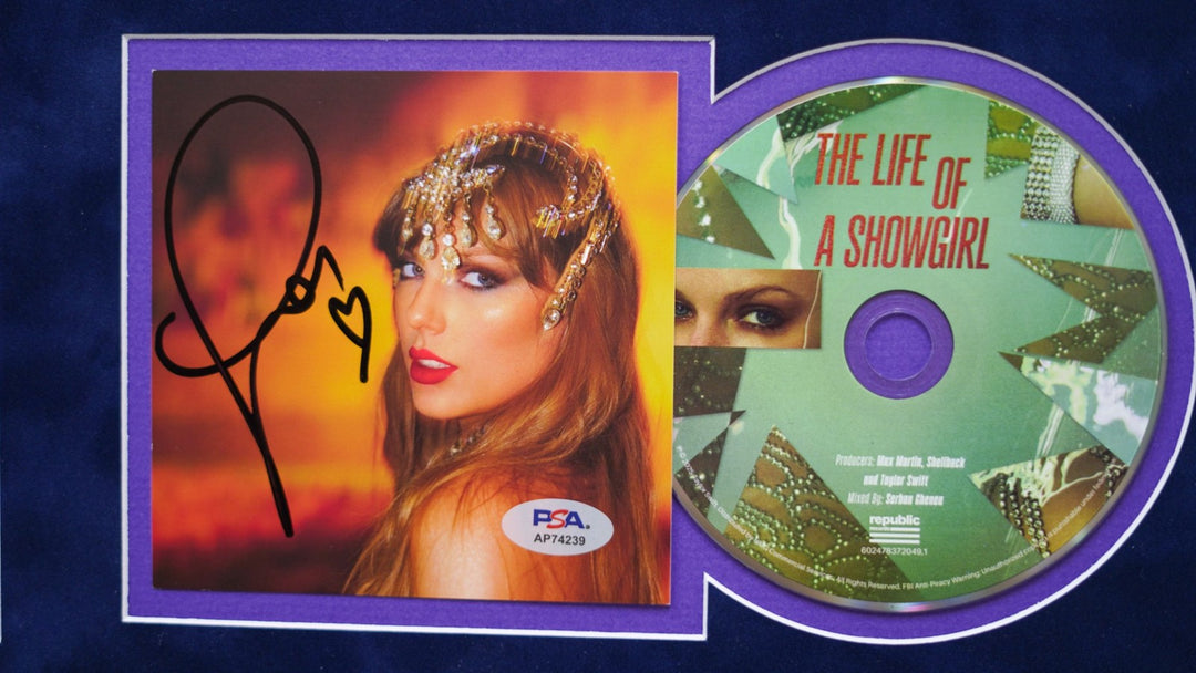 Taylor Swift Signed CD Cover Custom Framed PSA The Life of a Showgirl