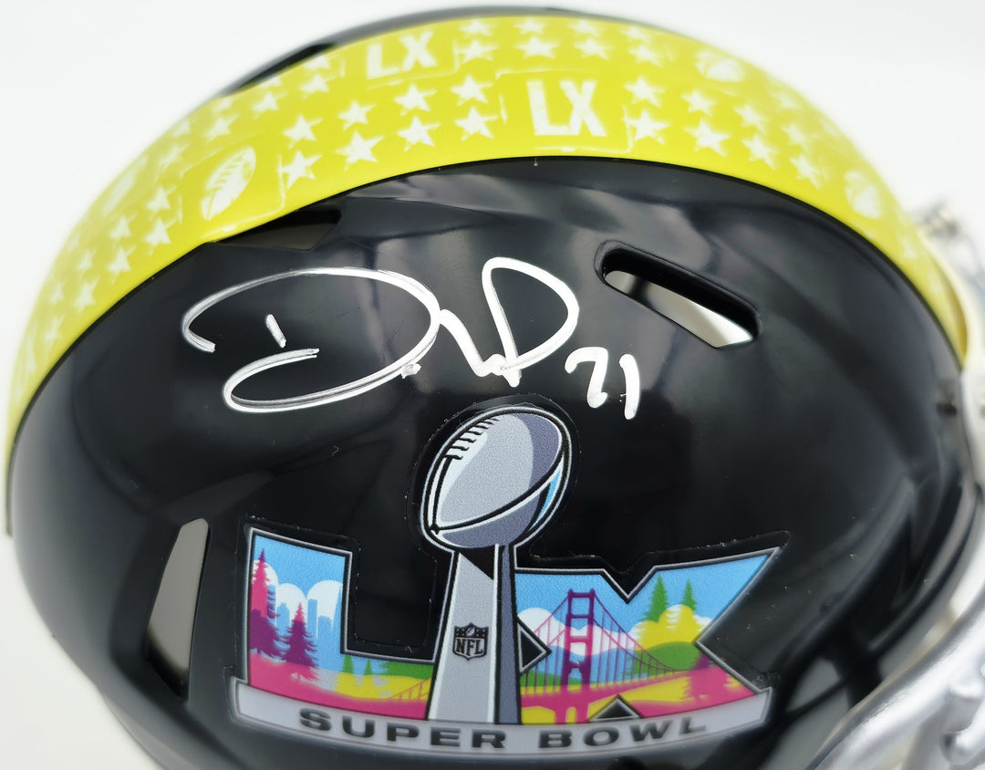 Devon Witherspoon Signed Seahawks Black SB LX Logo Speed Mini Helmet MCS Holo