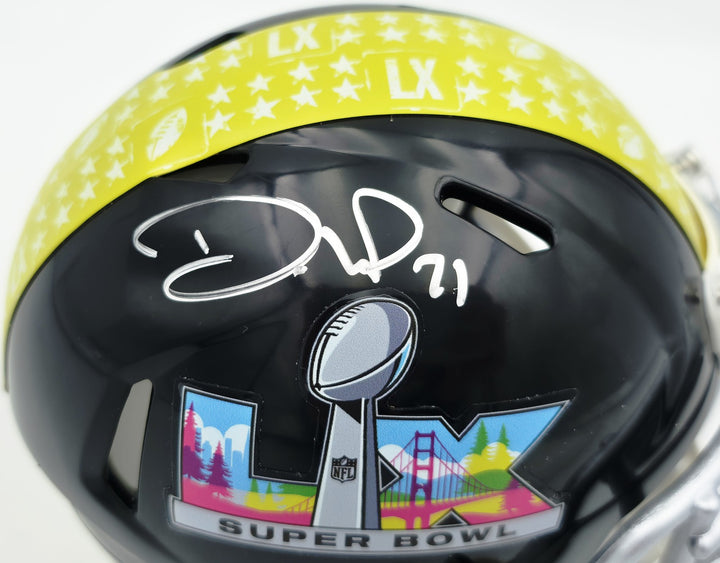 Devon Witherspoon Signed Seahawks Black SB LX Logo Speed Mini Helmet MCS Holo