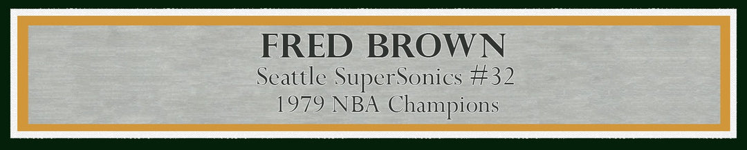 Downtown Fred Brown Signed Framed 8x10 Photo Seattle Supersonics MCS Holo