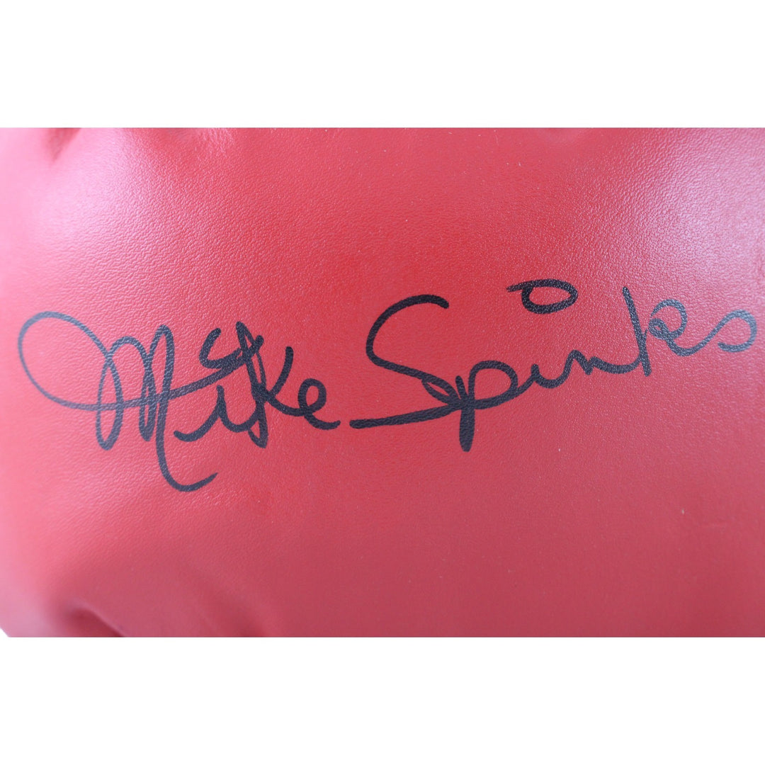 Michael Spinks Autographed/Signed Red Everlast Left Hand Boxing Glove JSA 53556