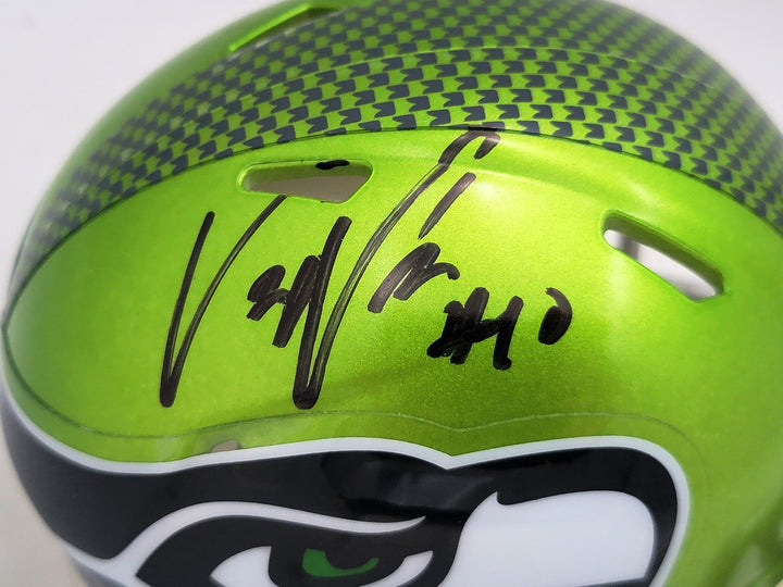 Uchenna Nwosu Signed Seattle Seahawks Flash Green Speed Mini Helmet MCS Holo