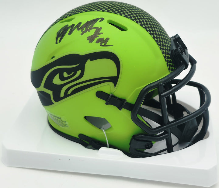 Byron Murphy II Signed Seahawks Rave Green Speed Mini Helmet (Smudged) MCS Holo