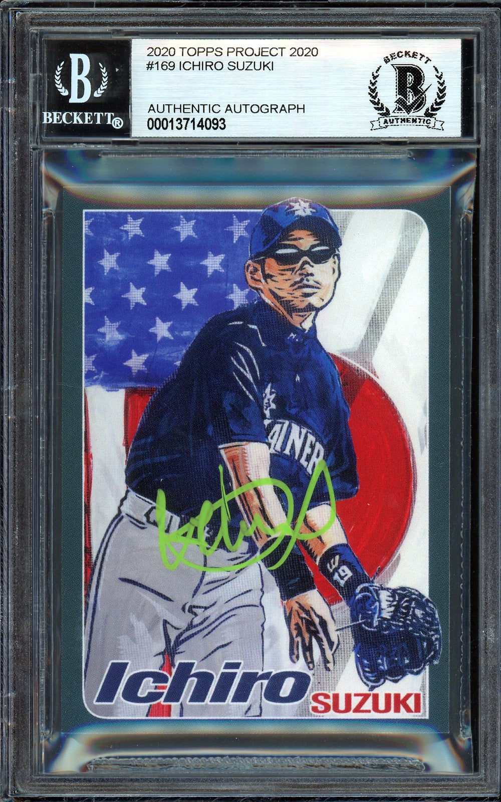 Ichiro Suzuki Signed Topps Project 2020 Blake Jamieson Card 169 #8/10 Beckett