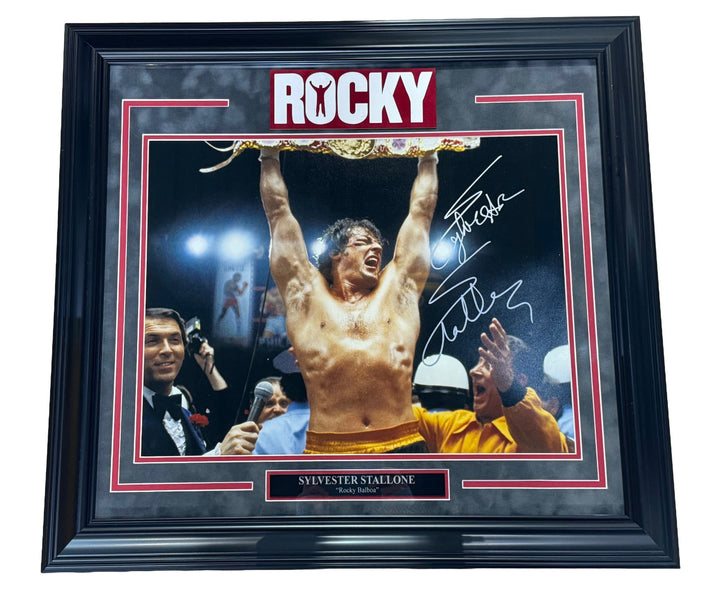 Sylvester Stallone Signed Rocky 16x20 Framed Photo Celebration Auto ASI COA