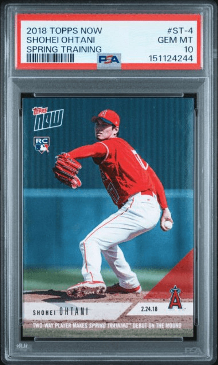 Graded 2018 Topps Now Shohei Ohtani #ST4 Spring Training RC Baseball Card PSA 10