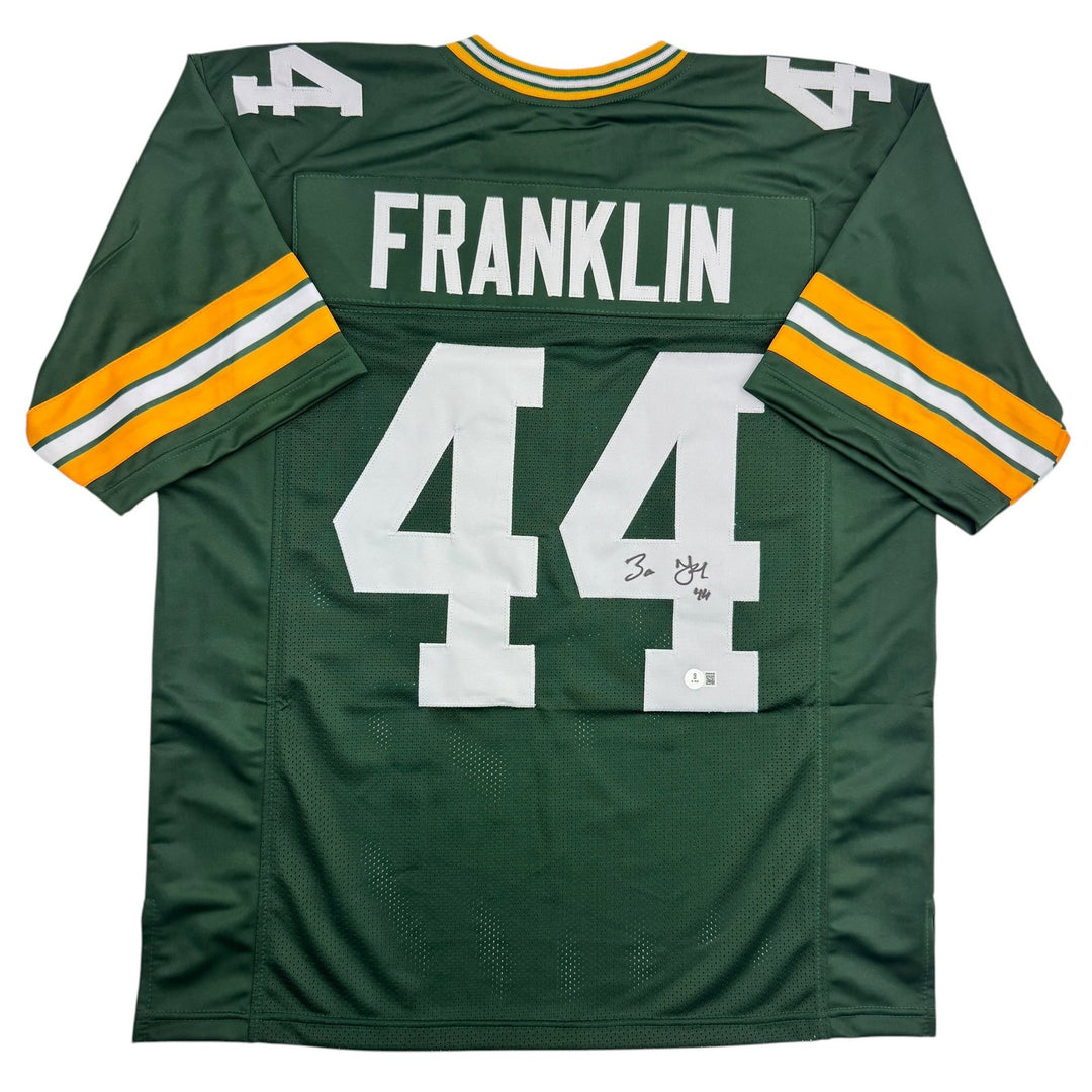 Autographed/Signed Zaire Franklin Green Bay Football Jersey Beckett BAS COA