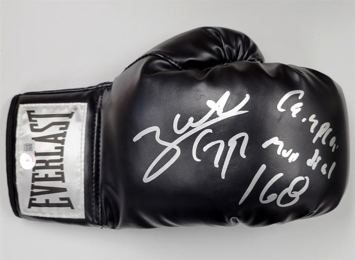 Gilberto Ramirez "Zurdo" signed "Campeon Mundial 168" Boxing Glove autograph BAS