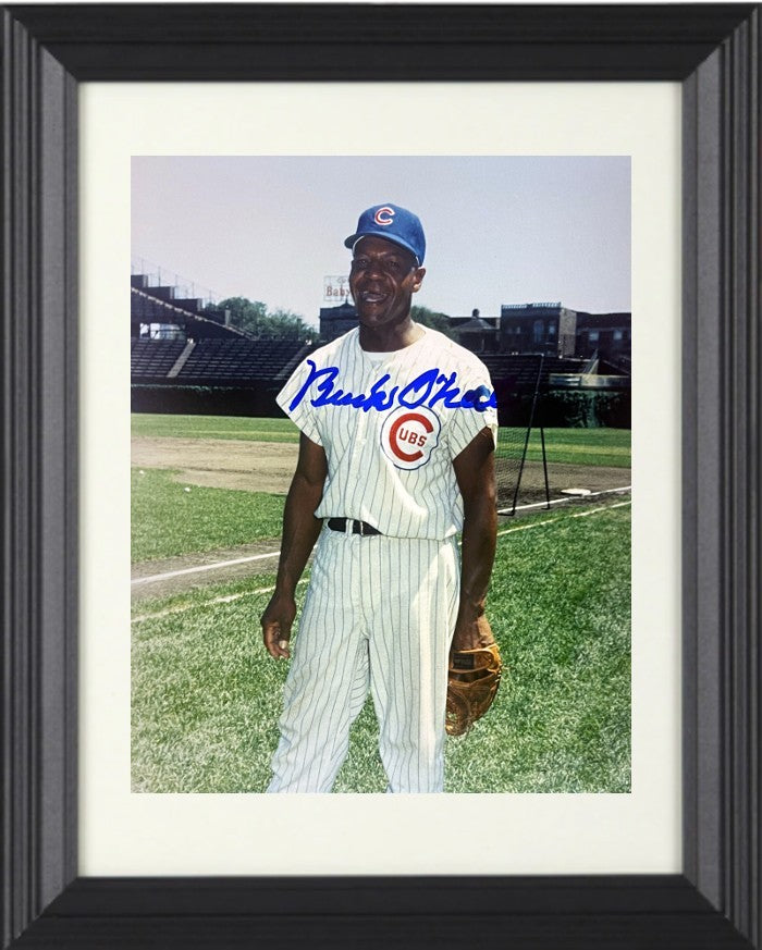Buck O'Neil signed Chicago Cubs 8x10 Photo Framed- LOA (Negro Leagues/Monarchs)