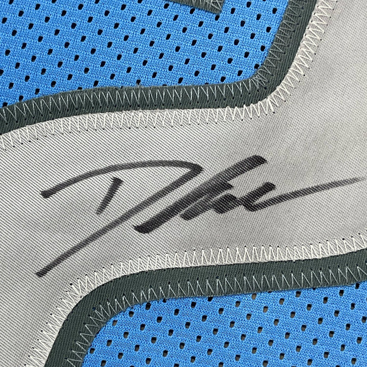 FRAMED Signed D'ANDRE SWIFT 35x39 Detroit Blue Jersey JSA COA Auto