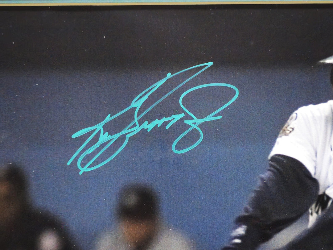 Ken Griffey Jr. Signed Framed 16x20 Photo Seattle Mariners Swing Beckett