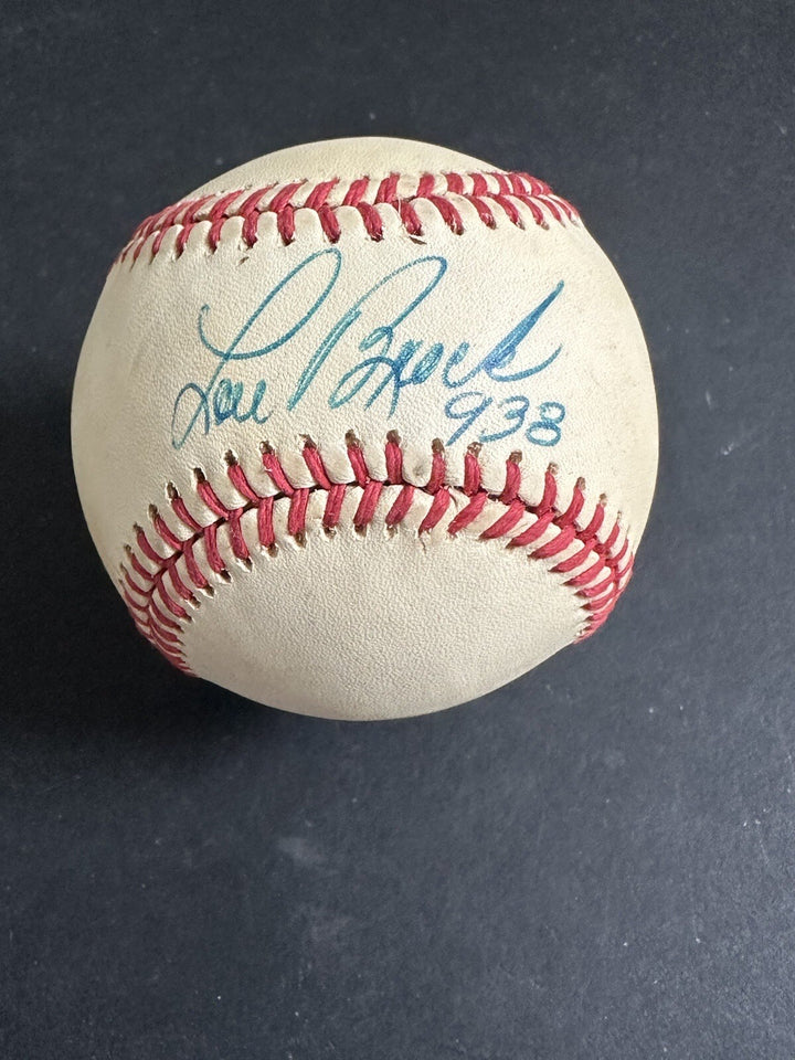 Lou Brock Signed Official NL Baseball 938 Stolen Bases Auto Cardinals Hof Psa