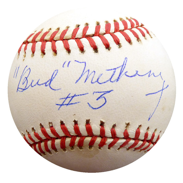 Bud Metheny Signed AL Baseball New York Yankees "#3" Beckett #F27157