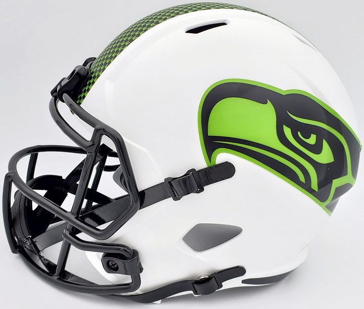 Kam Chancellor Auto Seahawks Lunar Eclipse White Full Size Rep Speed Helmet