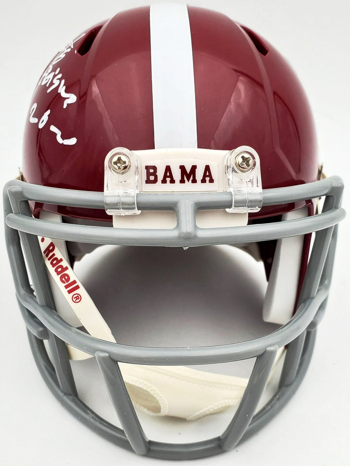 Devonta Smith Signed Alabama Crimson Tide Speed Mini Helmet Beckett