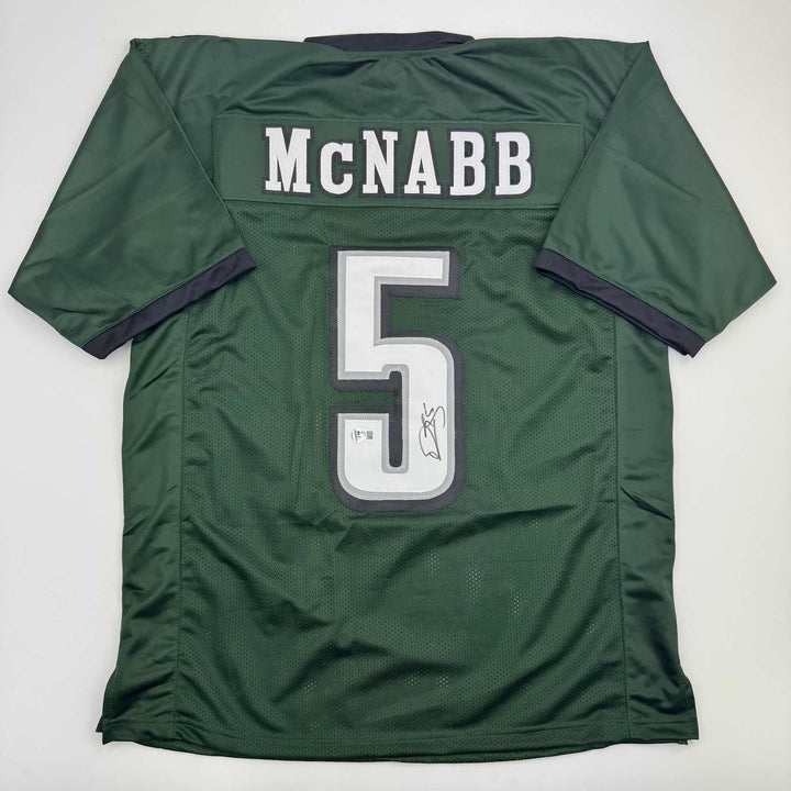 Autographed/Signed DONOVAN MCNABB Philadelphia Green Jersey Beckett COA